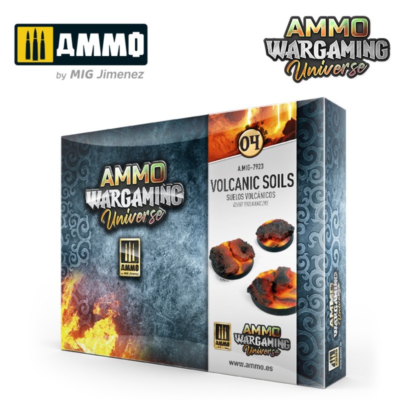 AMMO Mig - Ammo Wargaming Universe 04 - Volcanic Soils Basing Set