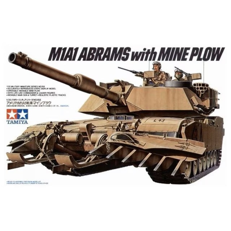 Tamiya - U.S. M1A1 Abrams with Mine Plow 1/35 [35158]