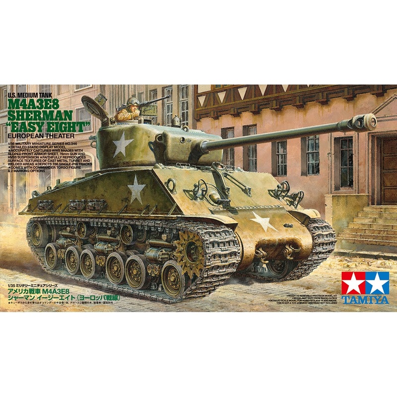 Tamiya - U.S. Medium Tank M4A3E8 Sherman "Easy Eight" European Theater 1/35 [35346]